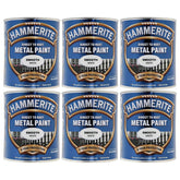 6X Hammerite Smooth White Paint 750ml Tin Paint
